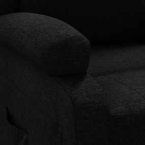 vidaXL Πολυθρόνα Ανακλινόμενη Μαύρη Υφασμάτινη