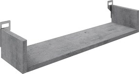 Ραφιέρα τοίχου Derva pakoworld σε cement γκρι απόχρωση 60x15x10cm