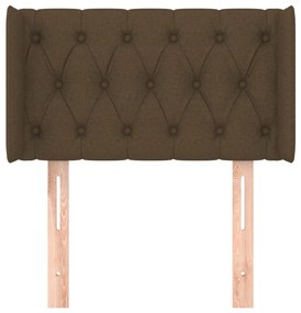 vidaXL Κεφαλάρι με Πτερύγια Σκούρο Καφέ 83x16x78/88 εκ. Υφασμάτινο