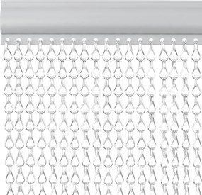 vidaXL Σήτα Πόρτας Αλυσιδωτή 56x186 εκ. από Αλουμίνιο