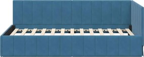 VidaXL Κρεβάτι Γωνίας Μπλε 90 x 200 cm Βελούδο