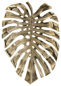 Artekko Πιατέλα Χρυσαφένια Σε Σχήμα Φύλλου (48x34x3.5)cm - Inox - 48668