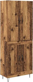 vidaXL Highboard 2 pcs Παλιό ξύλο Επεξεργασμένο ξύλο