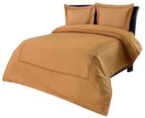 Παπλωματοθήκη Satin Embroidered Classico 2 (Σετ 3τμχ) Cinammon Anna Riska Queen Size 220x240cm 100% Cotton Satin