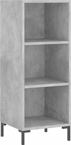 vidaXL Ντουλάπι Γκρι Σκυροδέματος 34,5x32,5x90 εκ. Επεξεργασμένο Ξύλο