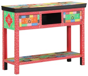 vidaXL Πολύχρωμο Τραπέζι Κονσόλας 100x30x75 εκ. από Στερεό Ξύλο Μάνγκο