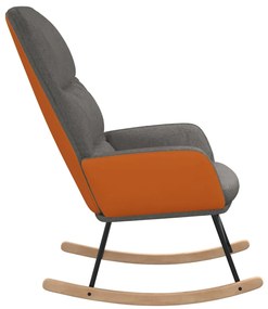 vidaXL Κουνιστή Πολυθρόνα Ανοιχτό Γκρι Υφασμάτινη