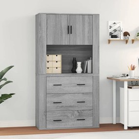 vidaXL Ντουλάπι Γκρι Sonoma από Επεξεργασμένο Ξύλο