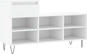 vidaXL Παπουτσοθήκη Λευκή 102x36x60 εκ. από Επεξεργασμένο Ξύλο