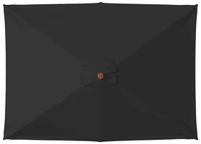 vidaXL Ομπρέλα Κήπου με Ξύλινο Ιστό Μαύρη 150 x 200 εκ.