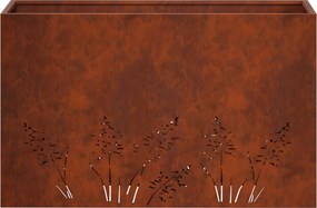 vidaXL Γλάστρα Κήπου Σκ rusty 80 x 30 x 49 εκ