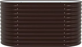 vidaXL Ανεβασμένο Κρεβάτι Καφέ 160 x 80 x 81 cm Ατσάλι