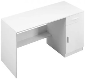 VEVOR Small Desk with Drawer Kids Desk for Bedroom Wood Simple Study Table White