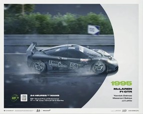 Εκτύπωση τέχνης McLaren F1 GTR - 1995 100th Anniversary - 24h Le Mans Poster