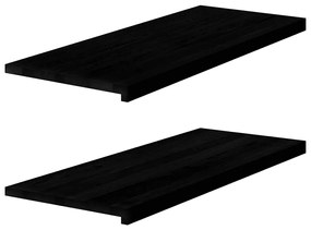 vidaXL Περβάζια παραθύρων 2 τεμ. Σκ. Καφέ 100x40x2εκ. Μασίφ Ξύλο Δρυός