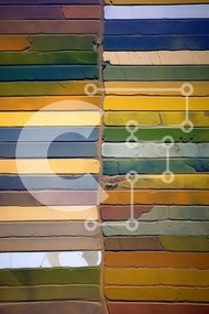 Intra Συλλεκτικό Ξύλινο Παζλ Plywood  4mm - Πολύχρωμο πάπλωμα με γεωμετρικό σχέδιο Σε Ξύλινο Κουτί - Διαστάσεις Puzzle: 10x10 cm – 25 κομμάτια