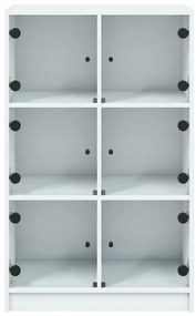 vidaXL Ντουλάπι με Πόρτες Λευκό 68x37x109 εκ. από Επεξεργασμένο Ξύλο