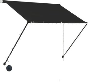 vidaXL Τέντα Συρόμενη με LED Ανθρακί 200 x 150 εκ.