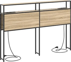 vidaXL Κεφαλάρι Αποθήκης με ράφι Sonoma Δρυς 120 cm Επεξεργασμένο ξύλο