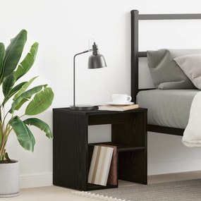 vidaXL Κομοδίνο Μαύρη Δρυς 40x30x40 εκ Συνθετικό Ξύλο