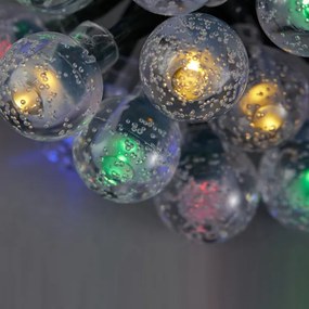 Eurolamp Γιρλάντα Με 80 Ακρυλικές Μπαλίτσες Φ1.8cm Με Πολύχρωμα LED 7.9m Ηλιακού Συλλέκτη ΙΡ44 600-04852