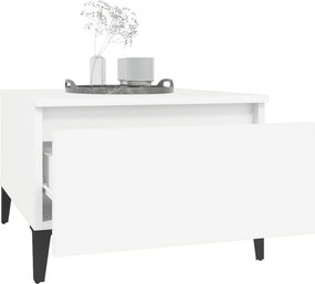 vidaXL Βοηθητικά Τραπέζια 2 τεμ. Λευκά 50x46x35 εκ. Επεξεργασμένο Ξύλο