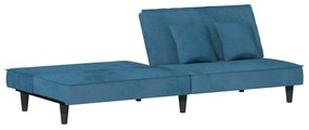 vidaXL Καναπές Κρεβάτι Μπλε Βελούδινος