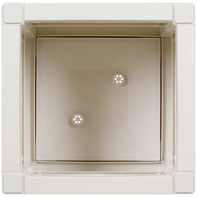 vidaXL Γλάστρα κήπου vitaXL λευκή 36x36x35 εκ PP
