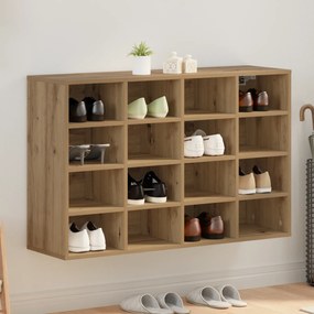 vidaXL Ντουλάπα Παπουτσιών με ράφι artisan δρυς 103x30x51 εκ