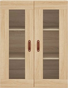 vidaXL Ντουλάπι Sonoma δρυς 69,5 x 34 x 180 εκ. από Επεξεργασμένο Ξύλο