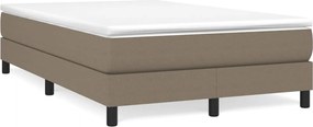 vidaXL Κρεβάτι Boxspring με Στρώμα Taupe 120x190 εκ. Υφασμάτινο