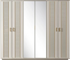 Stewehome Σετ Κρεβατοκάμαρας Κρέμα / Χρυσό 160x200 cm