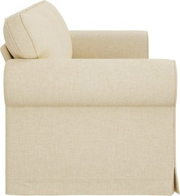 vidaXL Καναπές Κρεμ 245 x 82 x 80 εκ ύφασμα