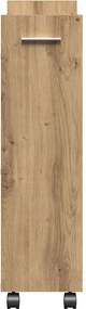 vidaXL Ντουλαπιού με τροχούς Artisan Oak 60 x 22 x 79 εκ