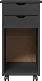 vidaXL Κινητό Ντουλάπι Γκρι 34 x 39 x 65,5 cm Στερεό πεύκο