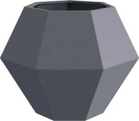 vidaXL Γλάστρα 2 τμχ. Ανθρακί 75 x 75 x 60 εκ Ατσάλι