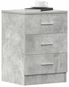 vidaXL Κομοδίνα 2 τεμ. Γκρι Σκυροδέματος 38x35x56 εκ. από Επεξ. Ξύλο