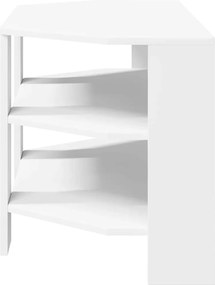 vidaXL ΓωνιακήΒάσηΤηλεόρασης Λευκό 102x40,5x45εκ Επεξεργασμένο ξύλο