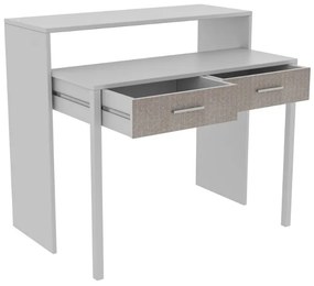 Κονσόλα - Γραφείο εργασίας Nena Megapap χρώμα λευκό 99x36/58x88εκ.