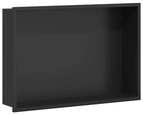 vidaXL Νίτσα Μπάνιου Μαύρο 45 x 30 x 9.5 εκ. Ανοξείδωτο ατσάλι