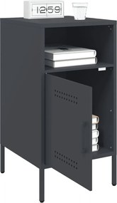 vidaXL Κομοδίνα 2 τεμ. Ανθρακί 36x39x68 εκ. από Χάλυβα