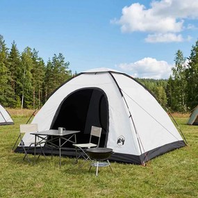 vidaXL Σκηνή Camping 6 ατόμων Λευκό Μαύρο