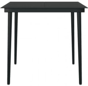 vidaXL Σετ Τραπεζαρίας Κήπου 3 Τεμαχίων Μαύρο με Μαξιλάρια