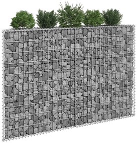vidaXL Συρματοκιβώτιο-Γλάστρα Υπ. Τραπέζιο 150x20x100 εκ Γαλβ. Χάλυβας