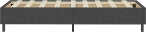 vidaXL Κρεβάτι Boxspring Σκούρο Γκρι 100 x 200 εκ. Υφασμάτινο