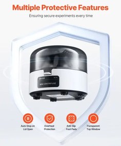 VEVOR Mini Centrifuge Machine 0.2/1.5/2ml Fixed Speed 7000rpm with 2-in-1 Rotor