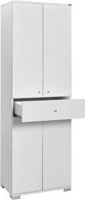 Ντουλάπα ρούχων Diamond Megapap δίφυλλη χρώμα λευκό gloss 60x38x187εκ.