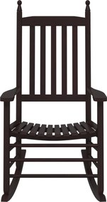 vidaXL Πολυθρόνες Κουνιστές Καμπυλωτά Καθίσματα 2Τεμ. Καφέ Μασίφ Λεύκα