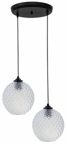 Φωτιστικό Οροφής Δίφωτο Heronia Ball 02-0362 Transparante