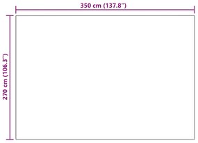 vidaXL Κουβέρτα Σκούρο Γκρι 350 x 270 εκ. Μαλλί